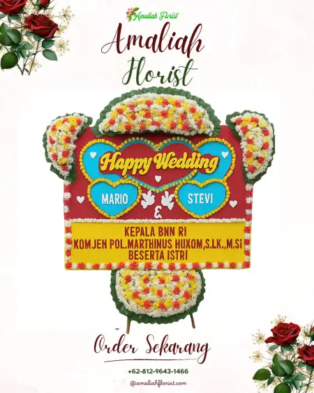 Papan Bunga Pernikahan Molosipat W